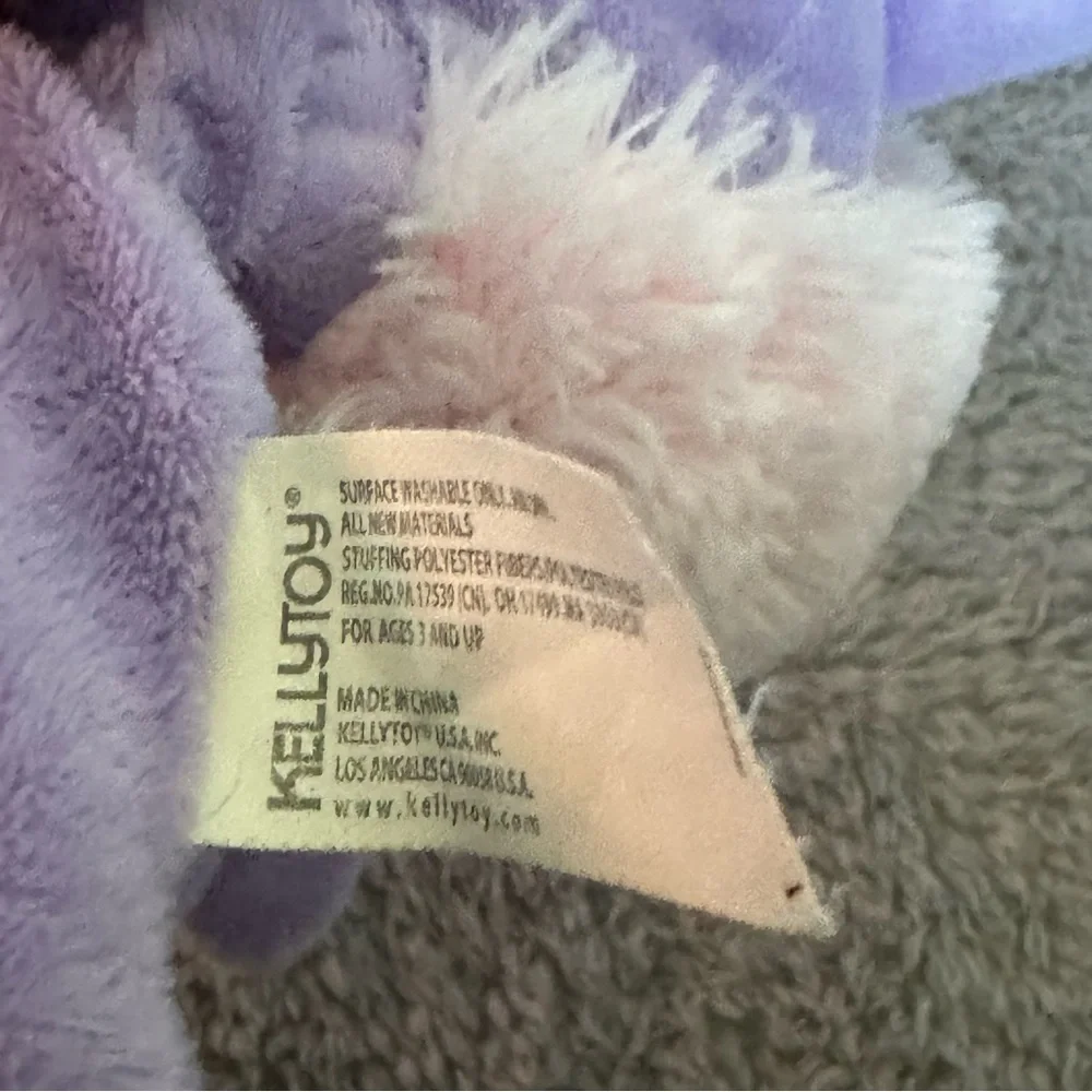 Kellytoy Unicorn Hand Puppet Plush Purple Pink Glitter Horn Stuffed Animal Toy